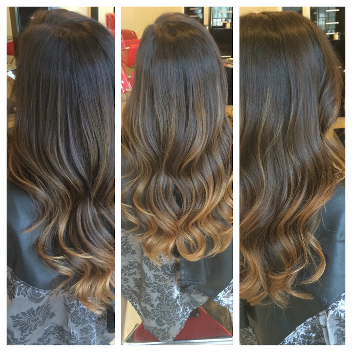 Dimensional brunette hair color with soft waves by Art Palis